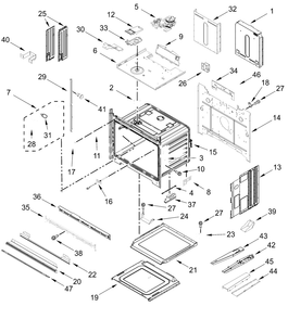 Oven Parts Diagram and Parts List for JOEDC530RL00  Whirlpool Wall Oven