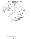 CONTROL PANEL AND LATCH Diagram and Parts List for RM778PXT3  Whirlpool Microwave Oven Combo