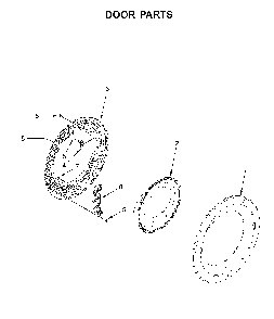 Door parts Diagram and Parts List for WFW560CHW2  Whirlpool Washer