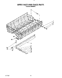 UPPER RACK AND TRACK Diagram and Parts List for KUDI220T0  KitchenAid Dishwasher