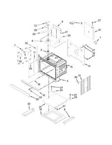 Oven Parts Diagram and Parts List for WOC97ES0ES02  Whirlpool Microwave