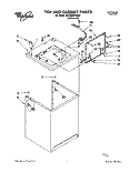 TOP AND CABINET, LIT/OPTIONAL Diagram and Parts List for 4XLA64W72BN0  Whirlpool Washer