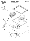 CABINET PARTS Diagram and Parts List for EH070FXRQ00  Whirlpool Freezer