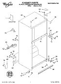 CABINET, LITERATURE Diagram and Parts List for 5GR2SHKXKQ00  Whirlpool Refrigerator