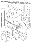 OVEN, LITERATURE Diagram and Parts List for KEMC378HBL2  KitchenAid Microwave Oven Combo