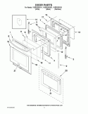 DOOR PARTS Diagram and Parts List for YKERS208XB1  KitchenAid Range