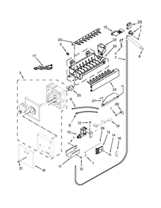 Icemaker Parts Diagram and Parts List for KBSN602EPA00  KitchenAid Refrigerator