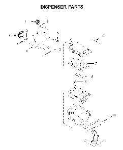 Dispenser parts Diagram and Parts List for WFW560CHW1  Whirlpool Washer