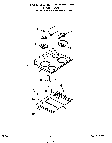 Main Top Diagram and Parts List for F5757*0  Roper Range