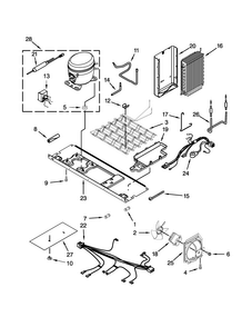 Unit Parts Diagram and Parts List for WRS586FLDB01  Whirlpool Refrigerator