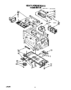 Ventilation Diagram and Parts List for MHE10RX0  Roper Microwave