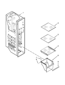 Part Location Diagram of W10836801 Whirlpool COVER