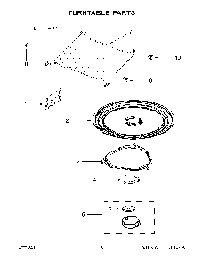 06 - Turntable Parts Diagram and Parts List for YWMH53521HV05  Whirlpool Microwave