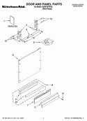 DOOR AND PANEL PARTS Diagram and Parts List for KUDE70FVPA0  KitchenAid Dishwasher
