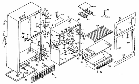 Part Location Diagram of 511542 Whirlpool List, parts, supplement (for model nos. 106. n1...