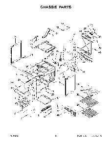 Chassis Parts Diagram and Parts List for KSEG700EBS4  KitchenAid Range