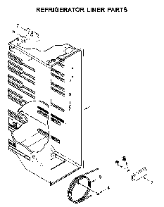 Refrigerator liner parts Diagram and Parts List for WRS311SDHM04  Whirlpool Refrigerator