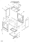 CHASSIS Diagram and Parts List for SF3000SEN0  Whirlpool Range