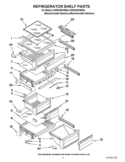 REFRIGERATOR SHELF PARTS Diagram and Parts List for KSRS25RVMK05  KitchenAid Refrigerator