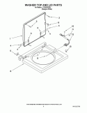 WASHER TOP AND LID PARTS Diagram and Parts List for LTG5243DQ9  Whirlpool Washer Dryer Combo