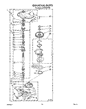 GEARCASE Diagram and Parts List for LA9500XTM0  Whirlpool Washer