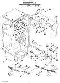 LINER PARTS Diagram and Parts List for ET6WSKXSQ01  Whirlpool Refrigerator