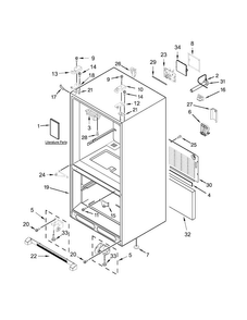Part Location Diagram of W10739663 Whirlpool Energy guide