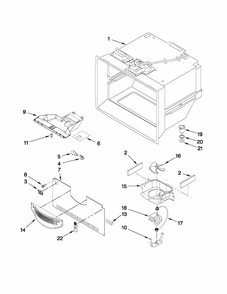 Freezer Liner Parts Diagram and Parts List for 59669932012  Kenmore Refrigerator