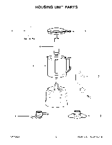 Housing Unit Parts Diagram and Parts List for 5KFCB519EDG0  KitchenAid Food Processor