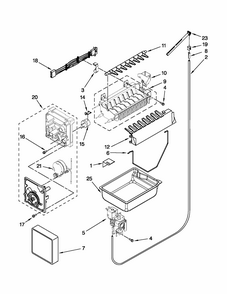 Icemaker Parts Diagram and Parts List for 59679223012  Kenmore Refrigerator