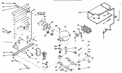 Part Location Diagram of 518706 Whirlpool Refrigerator evaporator