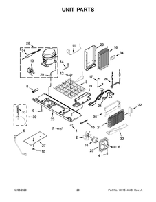 Unit Parts Diagram and Parts List for WRS970CIHZ01  Whirlpool Refrigerator
