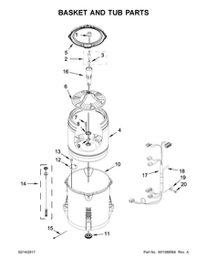 Part Location Diagram of W10919191 Whirlpool Washer Washplate
