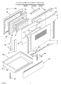DOOR AND DRAWER Diagram and Parts List for KESH307BBL5  KitchenAid Range