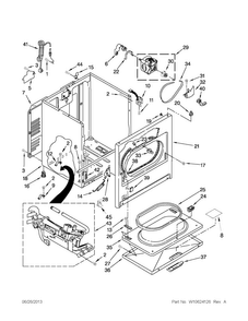 Cabinet Parts Diagram and Parts List for 7MWGD1705YM3  Whirlpool Dryer
