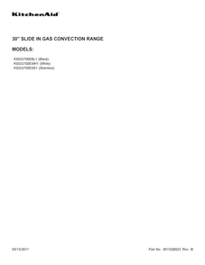 Cover Sheet Diagram and Parts List for KSGG700EBL1  KitchenAid Range
