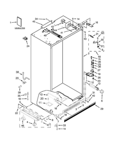 Cabinet Parts Diagram and Parts List for KBSD606ESS00  KitchenAid Refrigerator