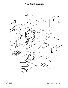 Chassis Parts Diagram and Parts List for KFGG504KPS1  KitchenAid Range