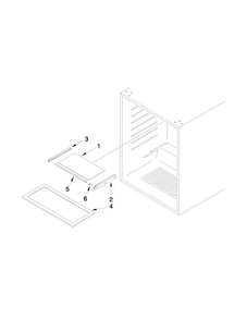 Shelf Parts Diagram and Parts List for WUR50X24EM00  Whirlpool Refrigerator