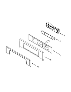 Control Panel Parts Diagram and Parts List for RBS307PVB04  Whirlpool Wall Oven