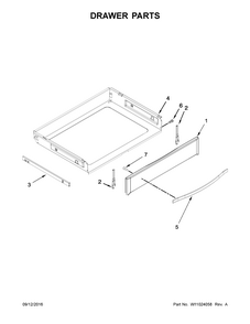Drawer Parts Diagram and Parts List for 66475123610  Kenmore Range