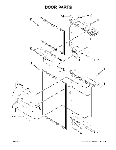Door parts Diagram and Parts List for 10676393413  Kenmore Refrigerator