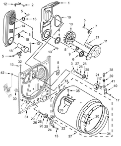 Bulkhead Parts Diagram and Parts List for ZDGW7115RB0  Whirlpool Range