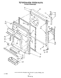 REFRIGERATOR DOOR Diagram and Parts List for ET22DMXVM00  Whirlpool Refrigerator