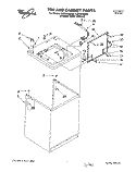 TOP AND CABINET Diagram and Parts List for 4LSC9255AN2  Whirlpool Washer