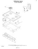 COOK TOP Diagram and Parts List for SE950PSKW1  Whirlpool Range