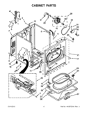 CABINET PARTS Diagram and Parts List for 7MWGD1601AW0  Whirlpool Dryer