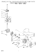 BRAKE, CLUTCH, GEARCASE, MOTOR AND PUMP Diagram and Parts List for KAWS850GQ1  KitchenAid Washer