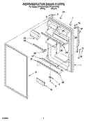 REFRIGERATOR DOOR PARTS Diagram and Parts List for CT21GKXPQ00  Crosley Refrigerator