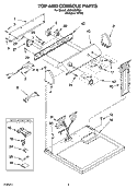 TOP AND CONSOLE PARTS OPTIONAL PARTS (NOT INCLUDED) Diagram and Parts List for LEQ9030PQ0  Whirlpool Dryer